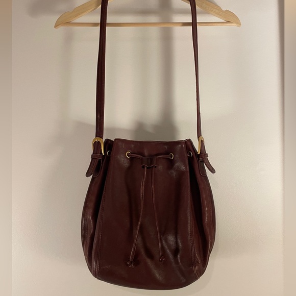 Vintage leather bucket bag - Picture 1 of 9